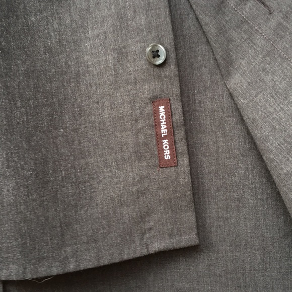 NWT Michael Kors Charcoals slim-fit shirt  Sz LG - Picture 8 of 8